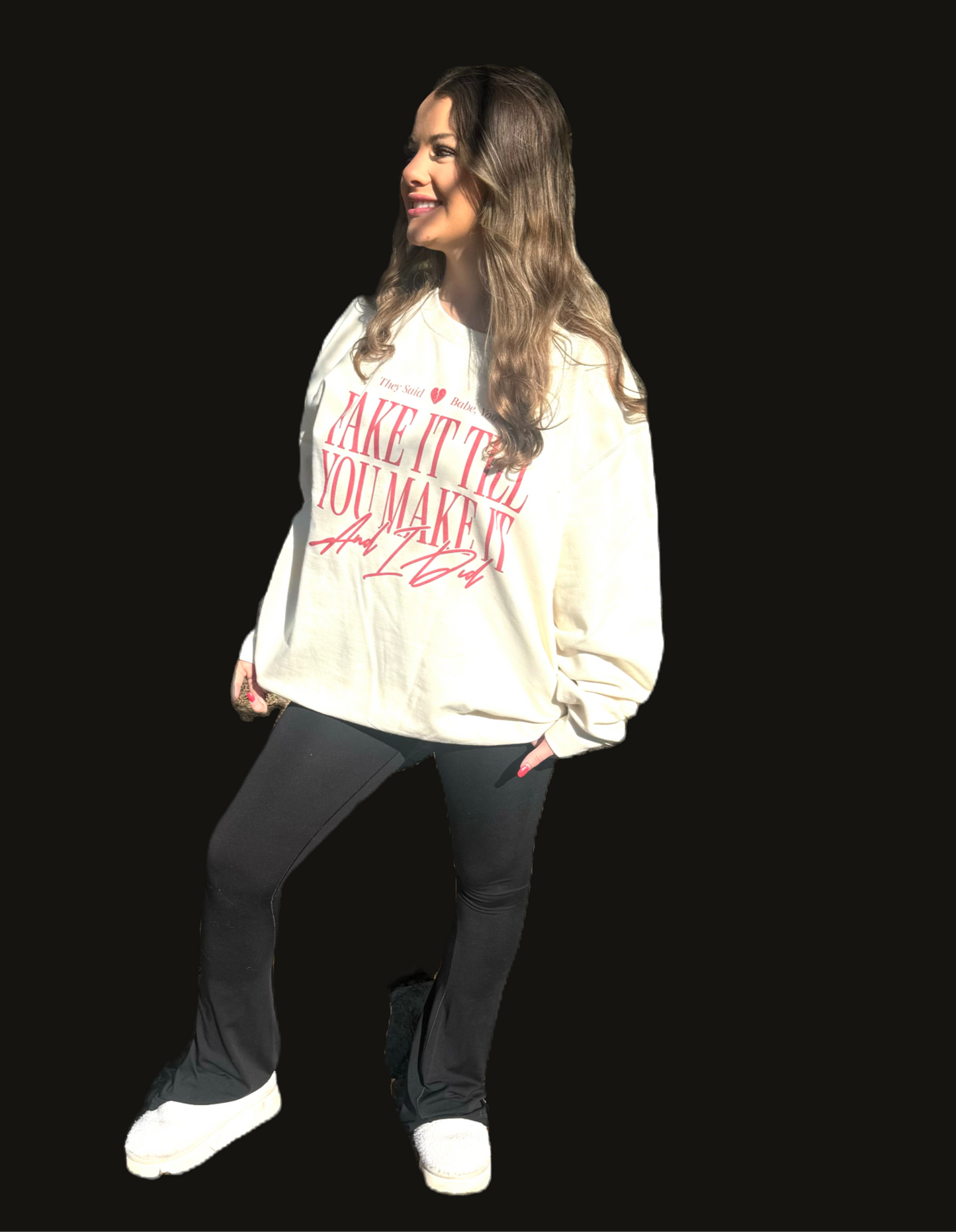 Fake it till you make it Crewneck image 1