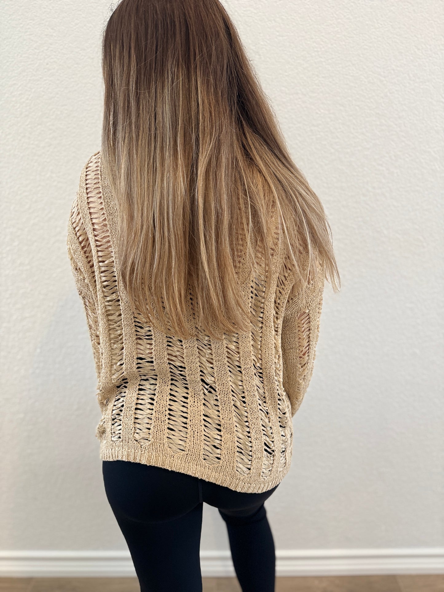 Claire Chrochet Knit Pullover image 2