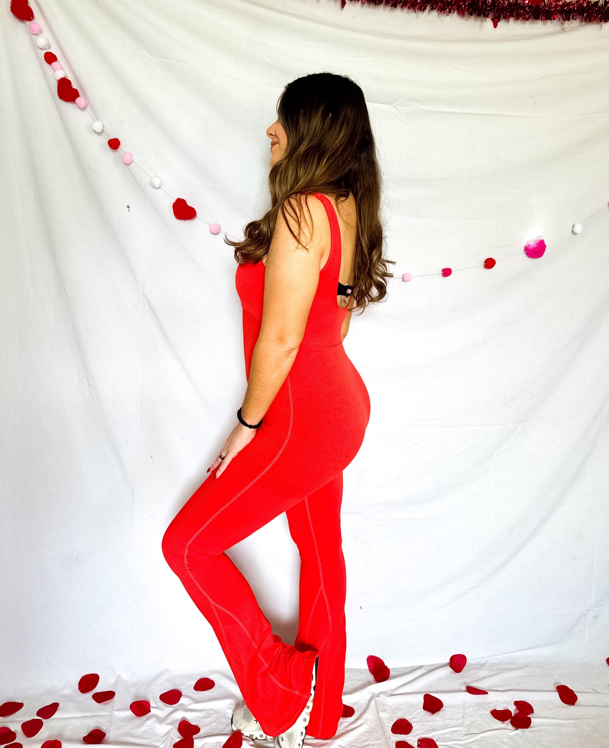 Rylee Workout Jumpsuit (RED) image 2