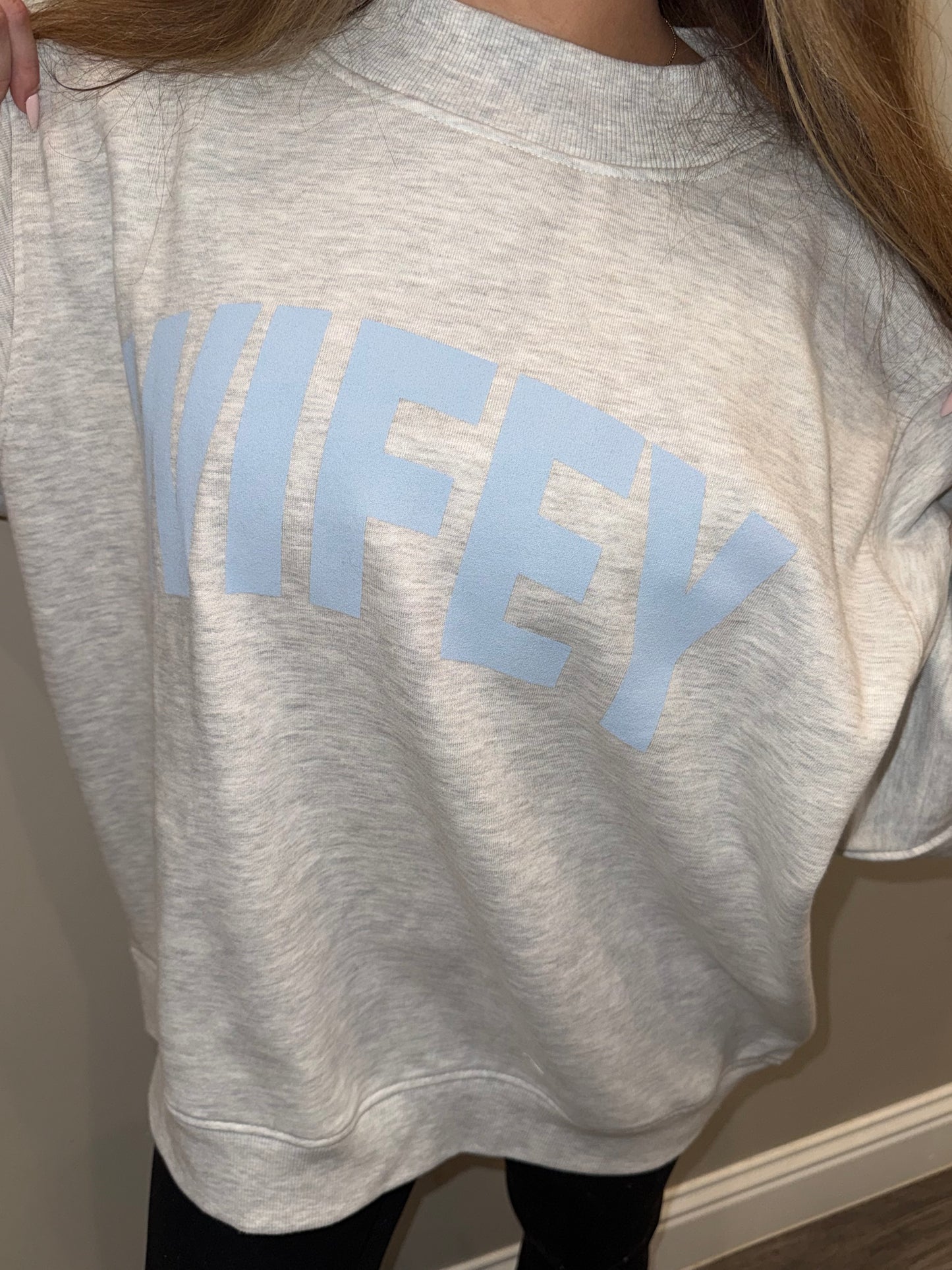 Wifey Mock Neck Oversized