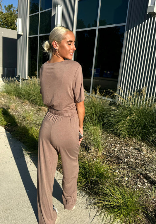 Peyton Wide Leg Set Coffee image 1