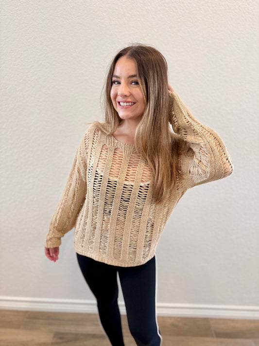 Claire Chrochet Knit Pullover image 0