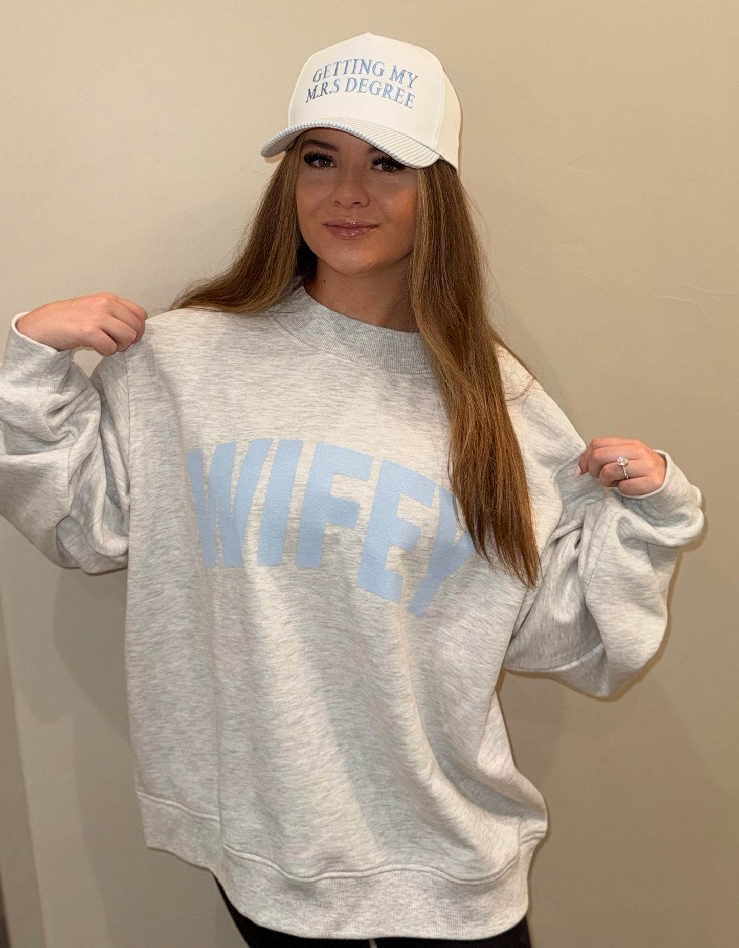 Wifey Mock Neck Oversized