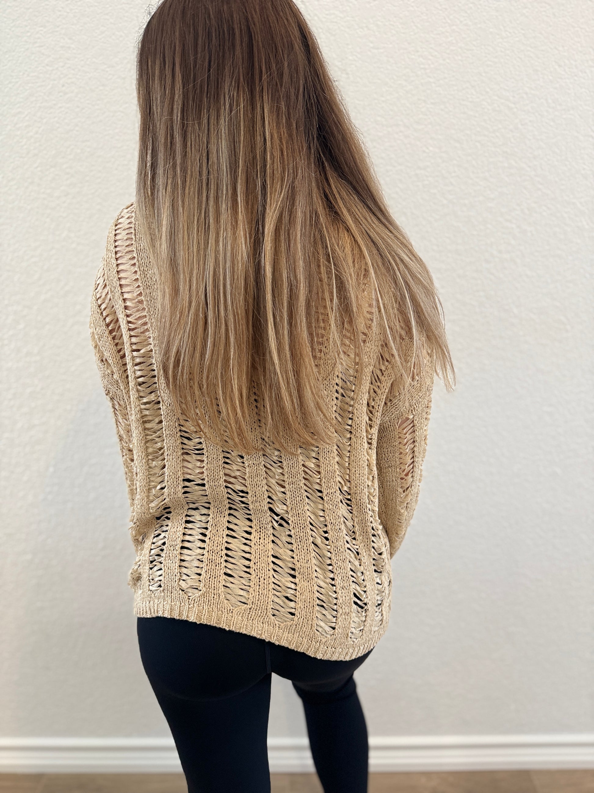 Claire Chrochet Knit Pullover image 2
