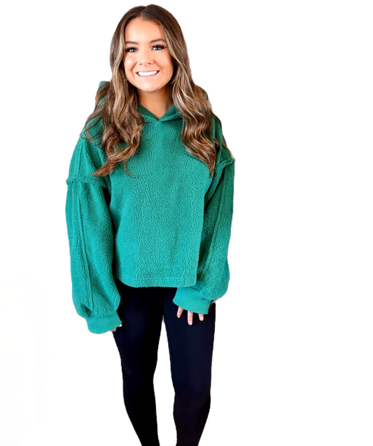 Holly Green Sherpa Hoodie image 0